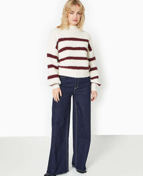 Pull grosse maille avec rayures - PIMKIE - 7