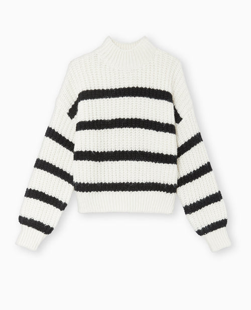 Pull grosse maille avec rayures - PIMKIE - 4