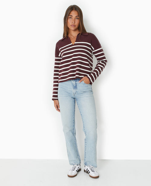 Pull avec col en maille rayée - PIMKIE - 1