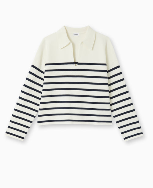 Pull avec col en maille rayée - PIMKIE - 4