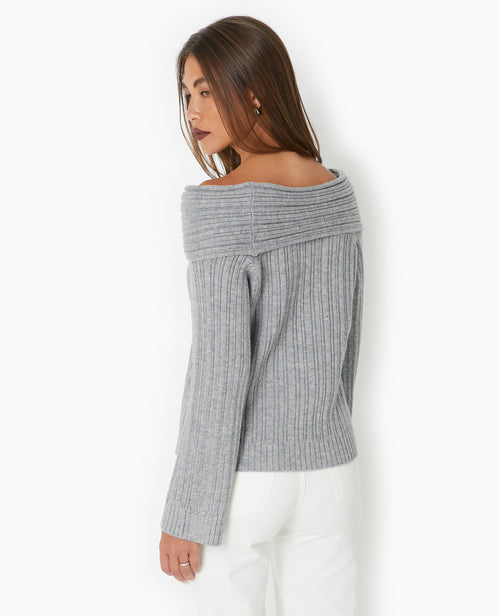 Pull en maille côtelée avec encolure Bardot - PIMKIE - 6