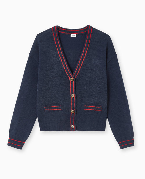 Gilet col V avec bords contrastés - PIMKIE - 4