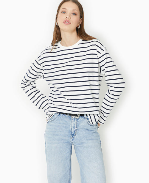 Marinière oversize manches longues - PIMKIE - 5