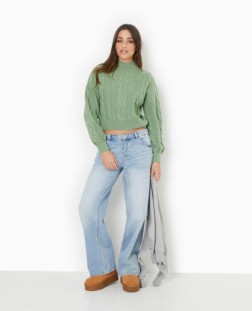 Pull en maille torsadée devant - PIMKIE - 5