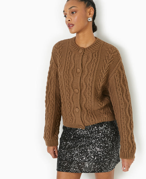 Gilet en maille fantaisie - PIMKIE - 5