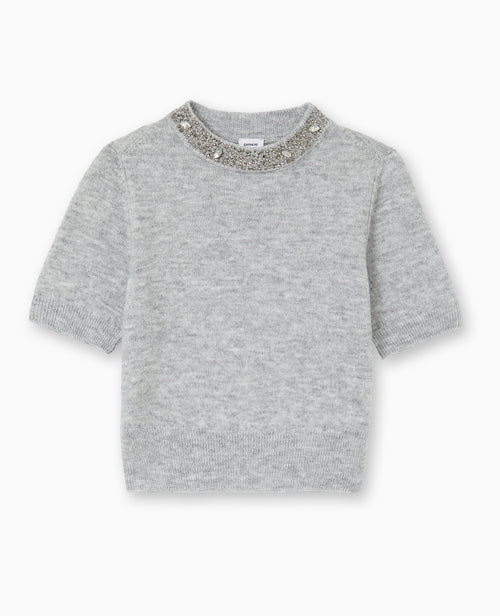 Pull manches courtes avec brillants - PIMKIE - 4