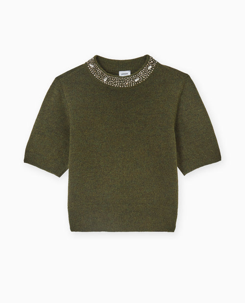 Pull manches courtes avec brillants - PIMKIE - 4