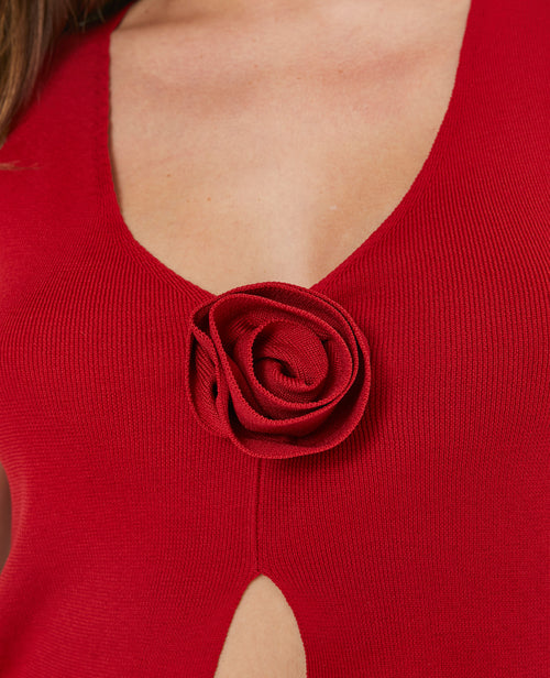 Top sans manches en maille avec fleur - PIMKIE - 7