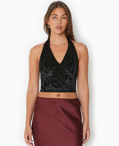 Top dos-nu en velours ras - PIMKIE - 5