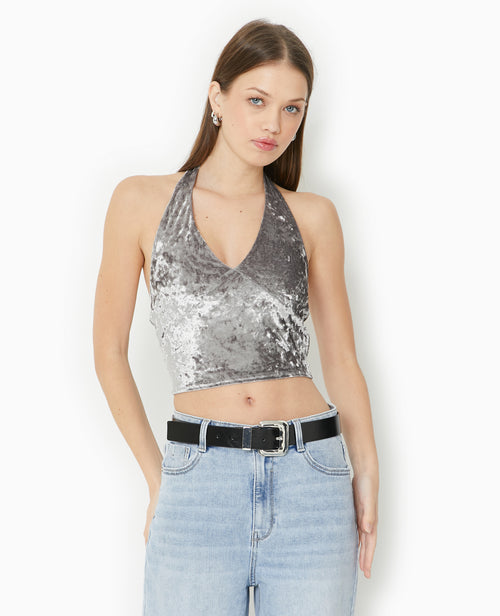 Top dos-nu en velours ras - PIMKIE - 1