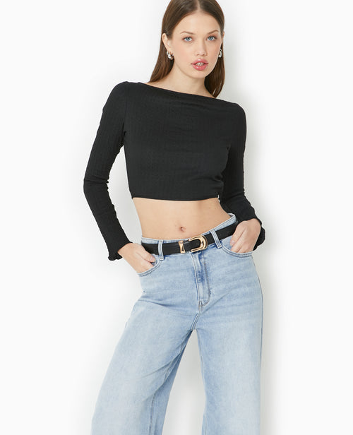 Top dos-nu en maille texturée - PIMKIE - 5