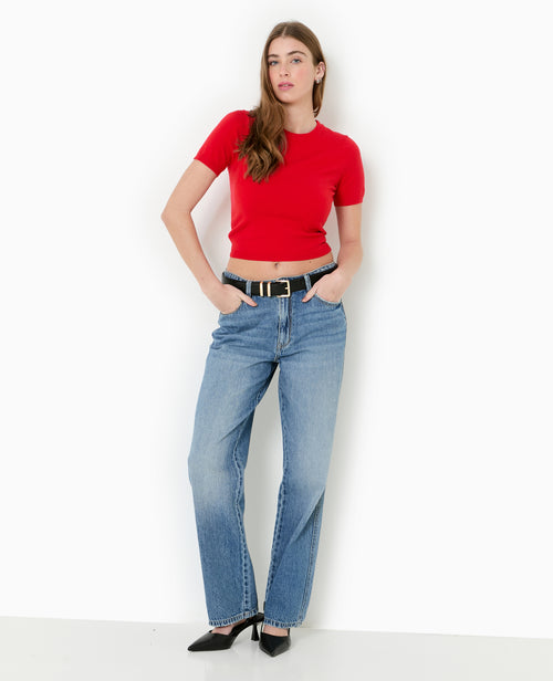 Pull manches courtes en maille fine - PIMKIE - 2
