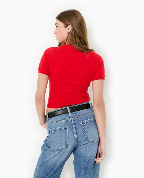 Pull manches courtes en maille fine - PIMKIE - 6