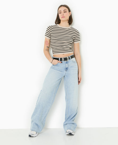 Pull manches courtes en maille fine - PIMKIE - 5