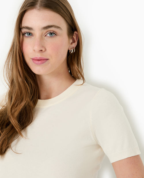 Pull manches courtes en maille fine - PIMKIE - 3