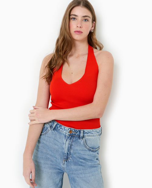 Top dos-nu en maille - PIMKIE - 1