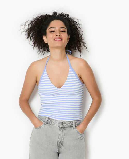 Top dos-nu court rayé - PIMKIE - 1