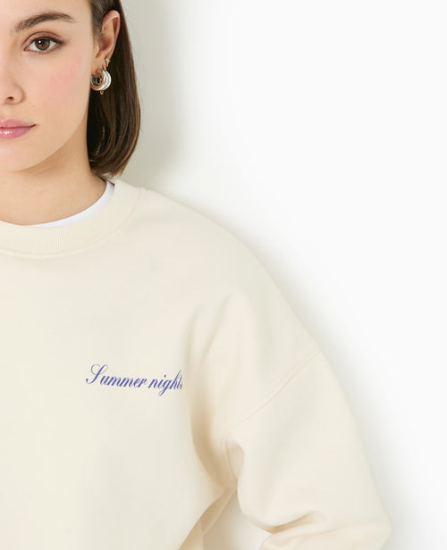 Sweat col rond avec print poitrine et dos - PIMKIE - 3