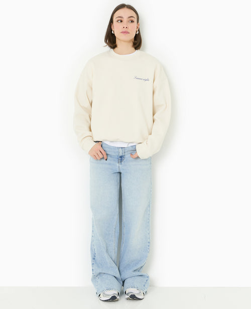 Sweat col rond avec print poitrine et dos - PIMKIE - 1