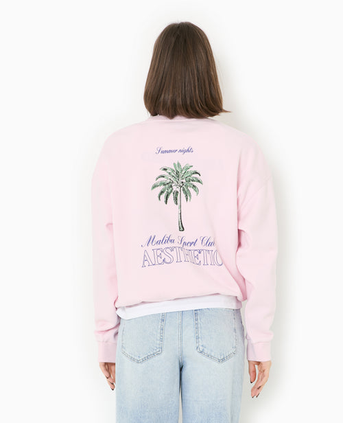 Sweat col rond avec print poitrine et dos - PIMKIE - 6