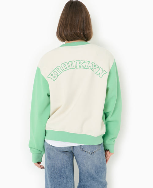 Sweat bicolore avec broderie poitrine et dos - PIMKIE - 6