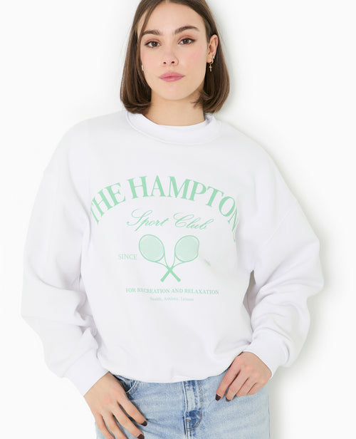 Sweat col rond avec grand print devant - PIMKIE - 1