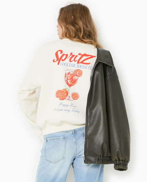 Sweat oversize avec print poitrine et dos - PIMKIE - 1