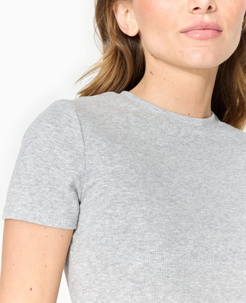 T-shirt court en maille côtelée - PIMKIE - 3