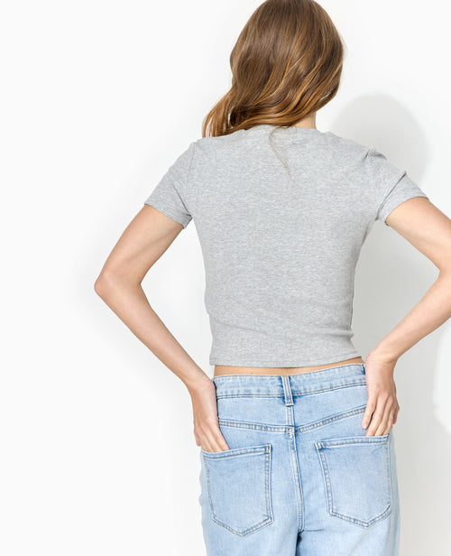 T-shirt court en maille côtelée - PIMKIE - 6