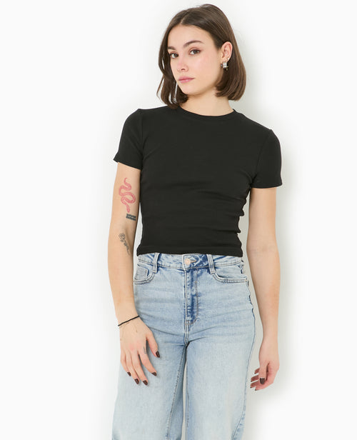 T-shirt court en maille côtelée - PIMKIE - 4