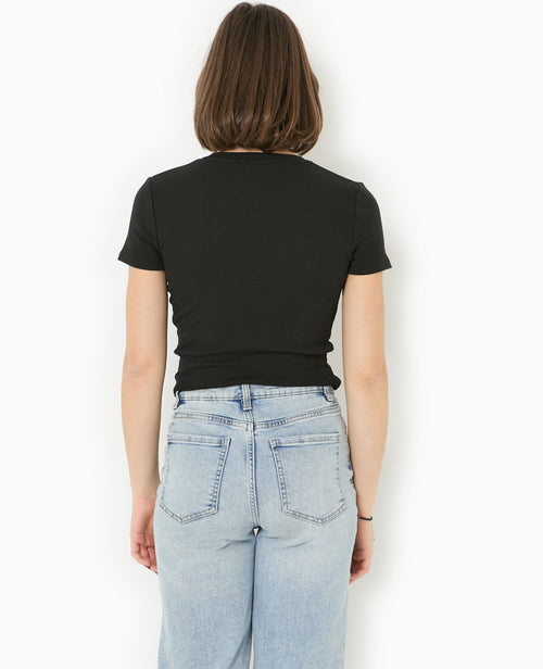 T-shirt court en maille côtelée - PIMKIE - 5