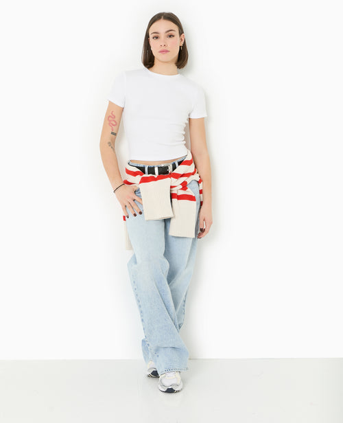 T-shirt court en maille côtelée - PIMKIE - 2