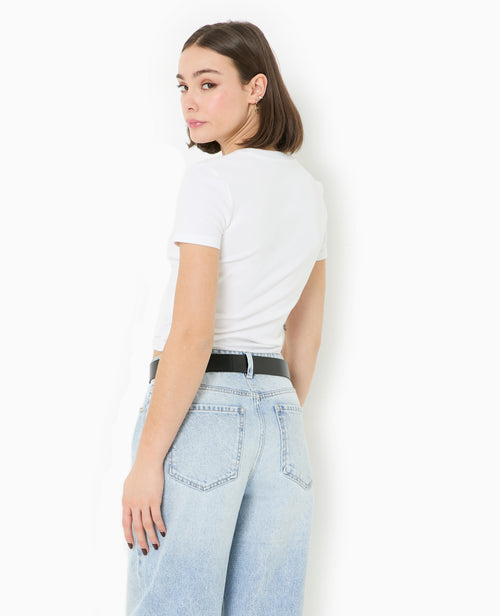 T-shirt court en maille côtelée - PIMKIE - 6