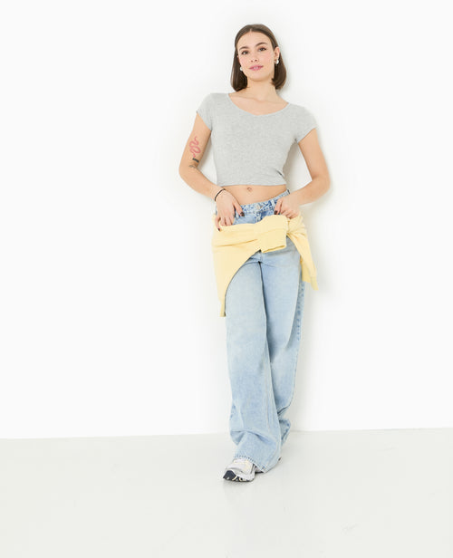 T-shirt court col V - PIMKIE - 7