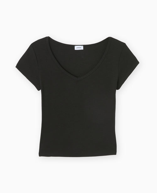 T-shirt court col V - PIMKIE - 4