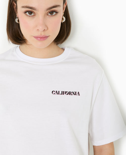 T-shirt ample avec print poitrine et dos - PIMKIE - 1