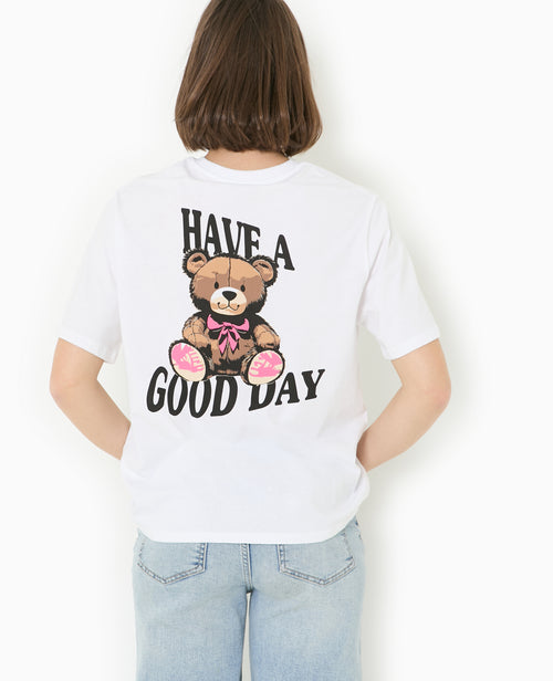 T-shirt ample avec print poitrine et dos - PIMKIE - 6