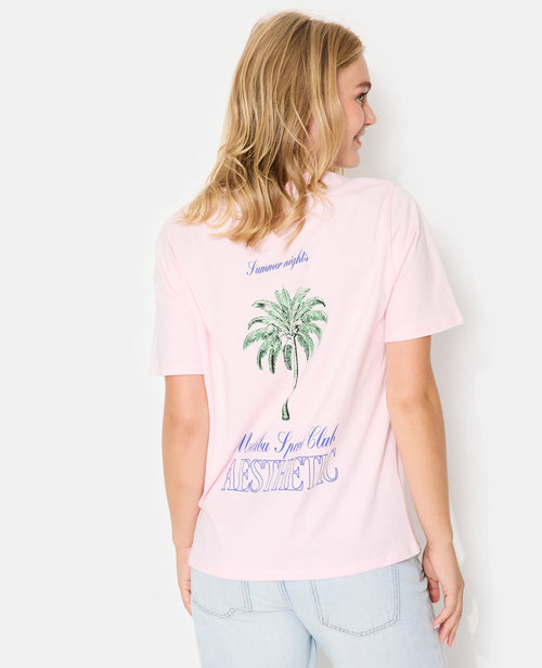 T-shirt ample avec print poitrine et dos - PIMKIE - 1