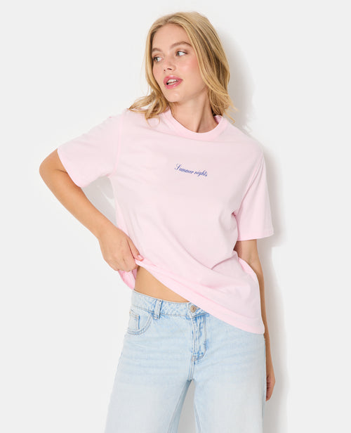 T-shirt ample avec print poitrine et dos - PIMKIE - 1