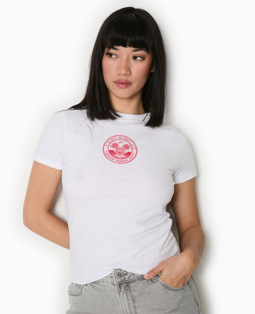 T-shirt ajusté avec print - PIMKIE - 1