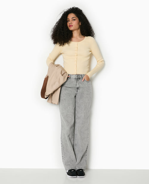 Gilet col rond en maille côtelée - PIMKIE - 2