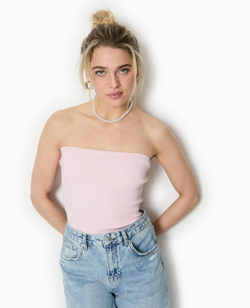 Top bustier en maille côtelée - PIMKIE - 7