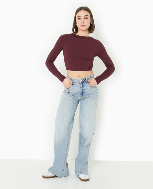 Top court manches longues avec dos ouvert - PIMKIE - 2