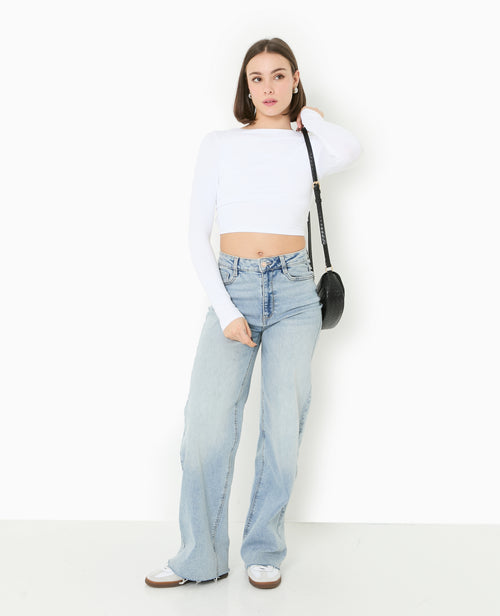 Top court manches longues avec dos ouvert - PIMKIE - 3