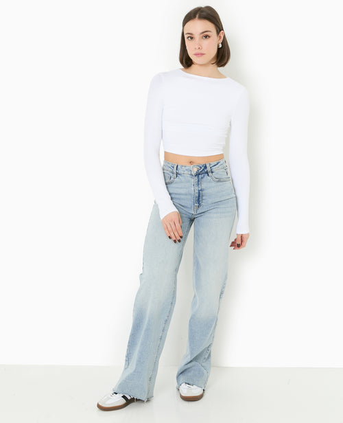 Top court manches longues avec dos ouvert - PIMKIE - 7