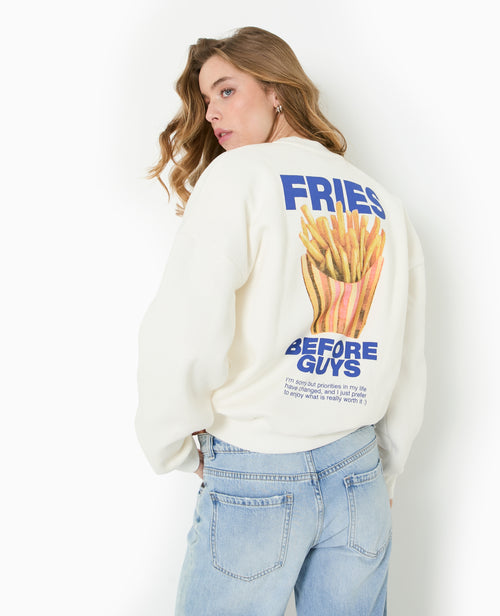 Sweat oversize avec print poitrine et dos - PIMKIE - 1