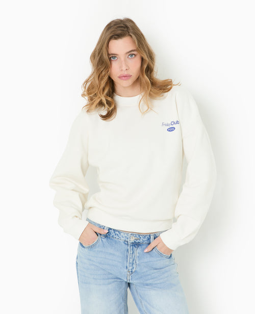 Sweat oversize avec print poitrine et dos - PIMKIE - 1