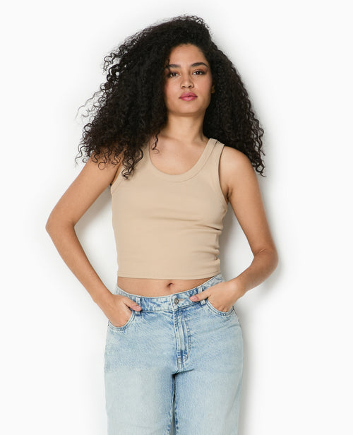 Débardeur court en maille côtelée - PIMKIE - 5