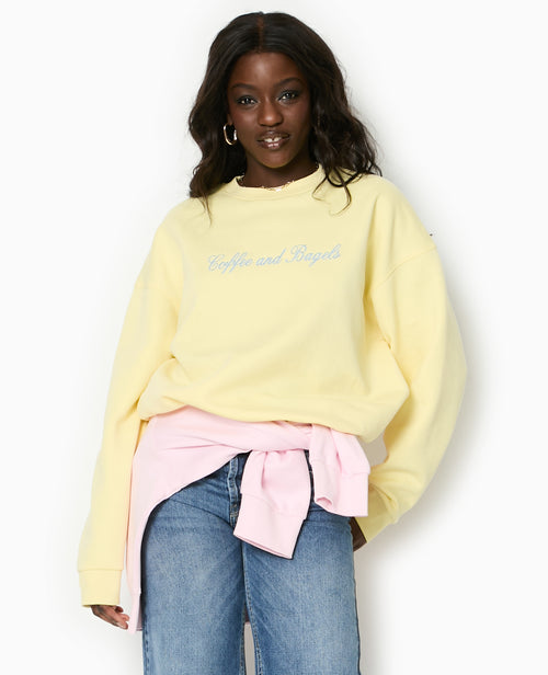 Sweat oversize avec broderies devant et dos - PIMKIE - 1