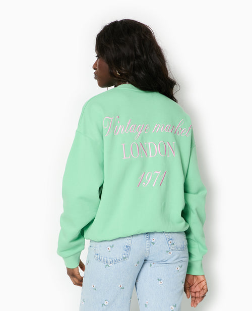 Sweat oversize avec broderies devant et dos - PIMKIE - 2